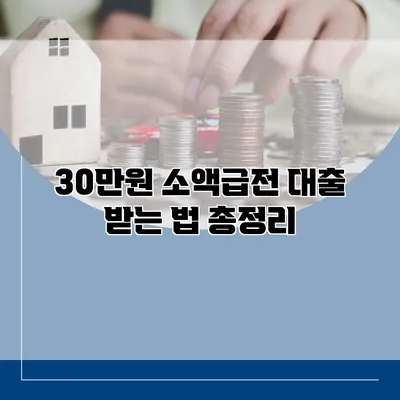 30만원 소액급전 대출 받는 법 총정리