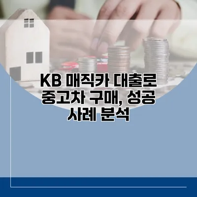 KB 매직카 대출로 중고차 구매, 성공 사례 분석
