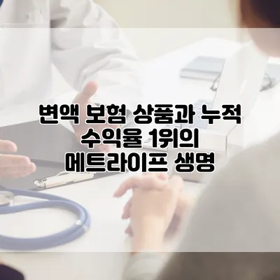 변액 보험 상품과 누적 수익율 1위의 메트라이프 생명