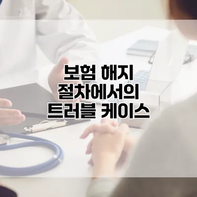 보험 해지 절차에서의 트러블 케이스