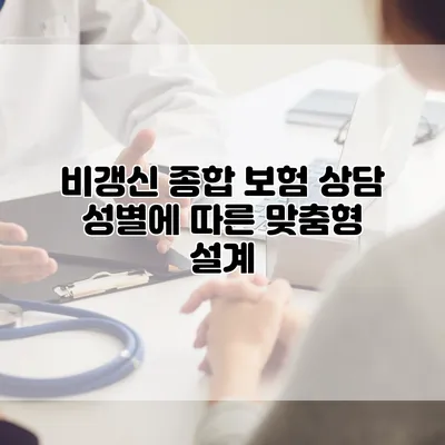 비갱신 종합 보험 상담 성별에 따른 맞춤형 설계