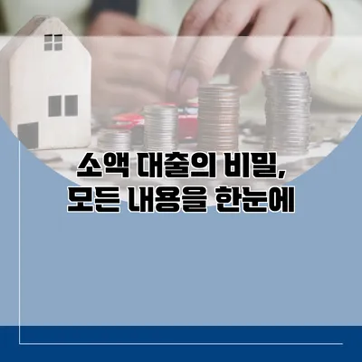 소액 대출의 비밀, 모든 내용을 한눈에