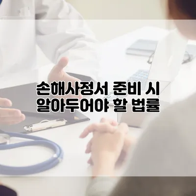 손해사정서 준비 시 알아두어야 할 법률