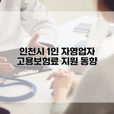 인천시 1인 자영업자 고용보험료 지원 동향