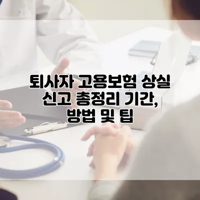 퇴사자 고용보험 상실 신고 총정리 기간, 방법 및 팁