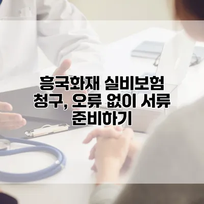 흥국화재 실비보험 청구, 오류 없이 서류 준비하기