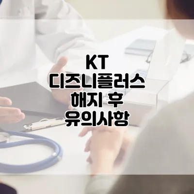 KT 디즈니플러스 해지 후 유의사항