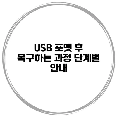 USB 포맷 후 복구하는 과정 단계별 안내