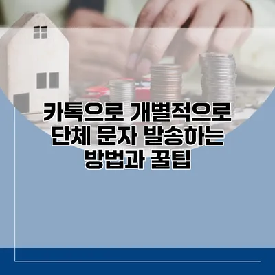 카톡으로 개별적으로 단체 문자 발송하는 방법과 꿀팁